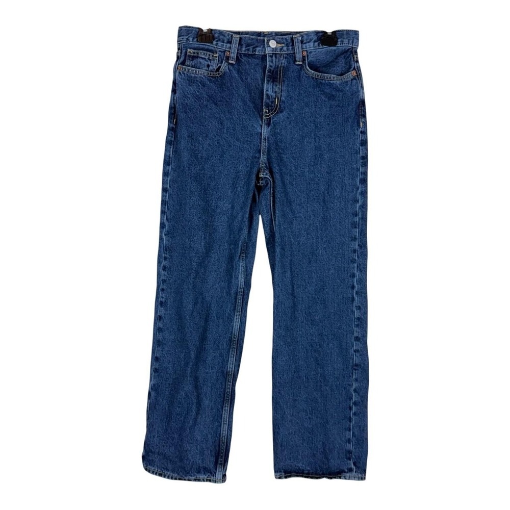 Old Navy Baggy Jeans Boys‎ 16 Blue Dark Wash Relaxed Straight Leg Denim Casual